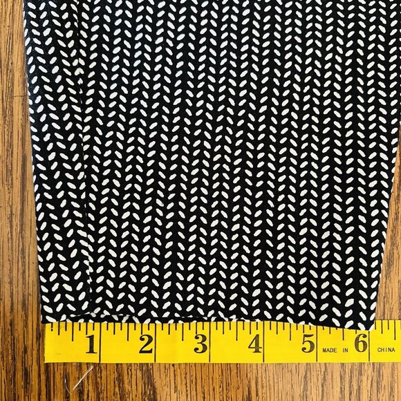 Time and Tru Women's Ankle Pants Size 18 Black/White Mid Rise Stretch Zip Side - Picture 11 of 11